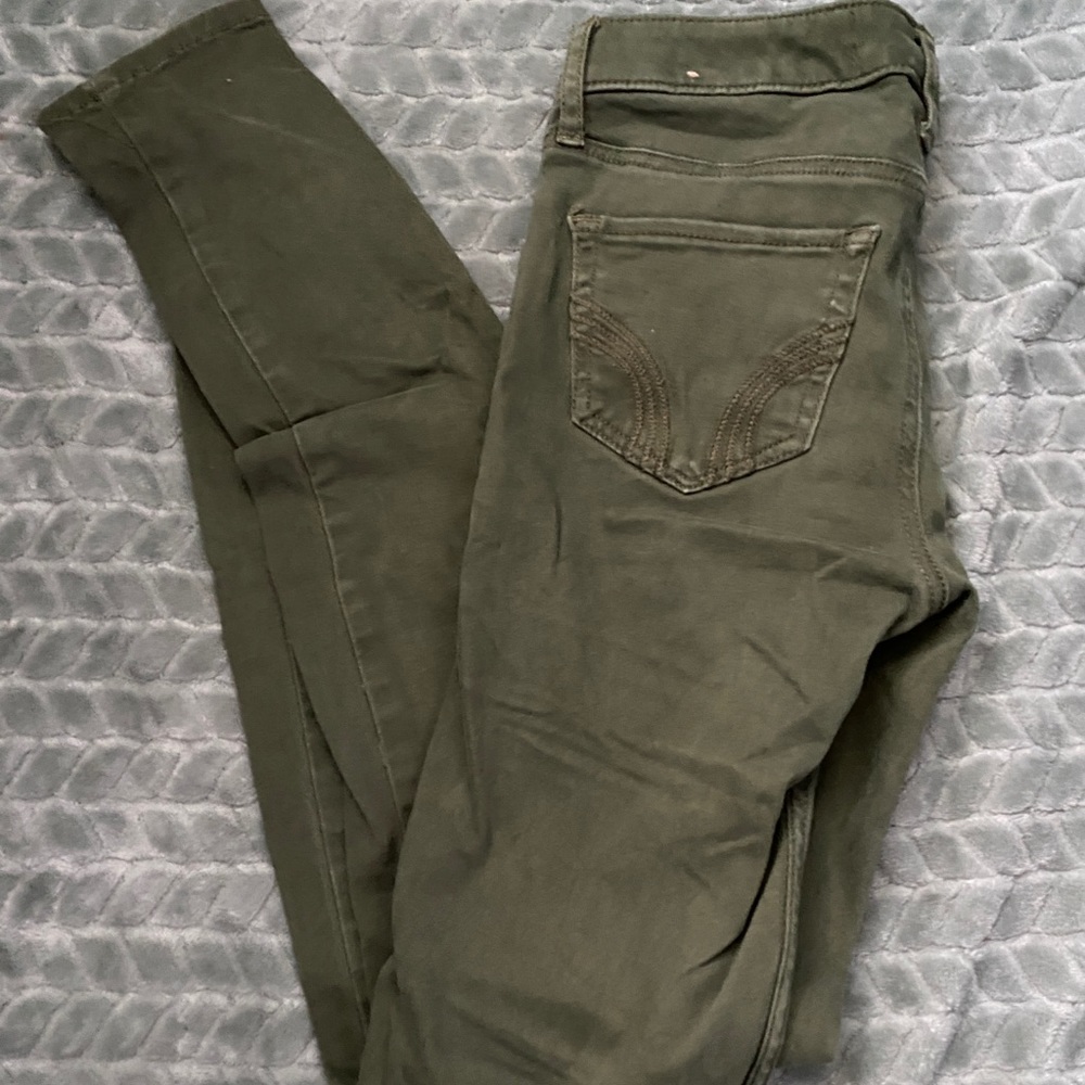Green Hollister Skinny Jeans